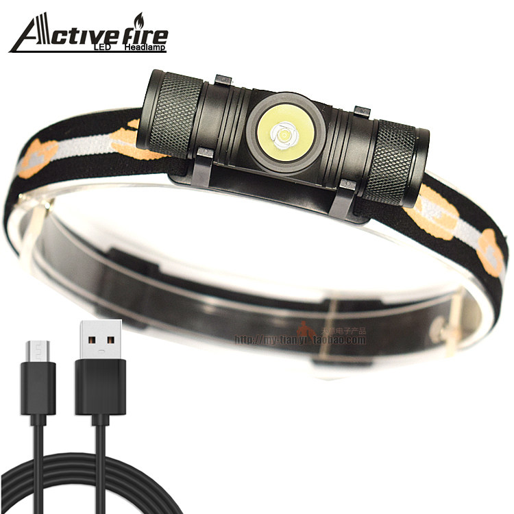 USB Charging L2 Light Outdoor Camping Riding Intense Light Spotlight Super Bright Probe Headlights LED Far-Shot Lighting Headlights