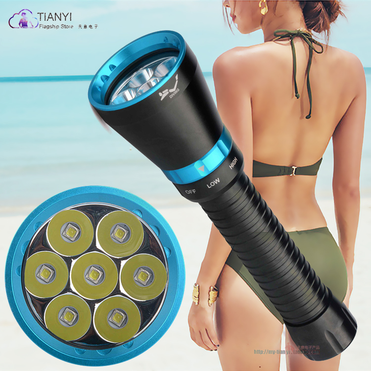 LED Intense Light Afar flashlight ultra bright L2 Spotlight Professional Diving Flashlight Underwater 80 m 26650 DIVING LIGHT