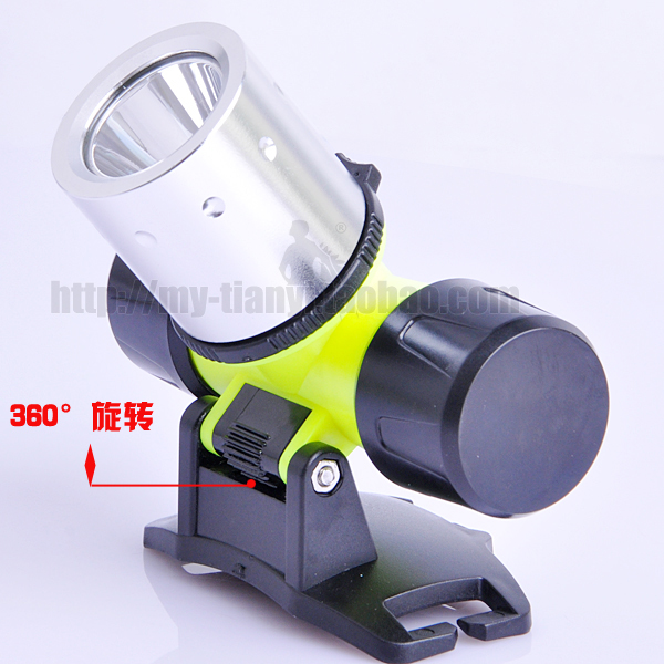 Có thể sạc lại không thấm nước đèn pha nhựa lặn đèn pha Đèn pha ngoài trời sử dụng 1 phần 18650 đèn pin