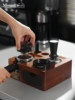 Mongdio Coffee Tamper Base Walnut Wood Espresso Tools Full Set Tamper Tamping Hammer