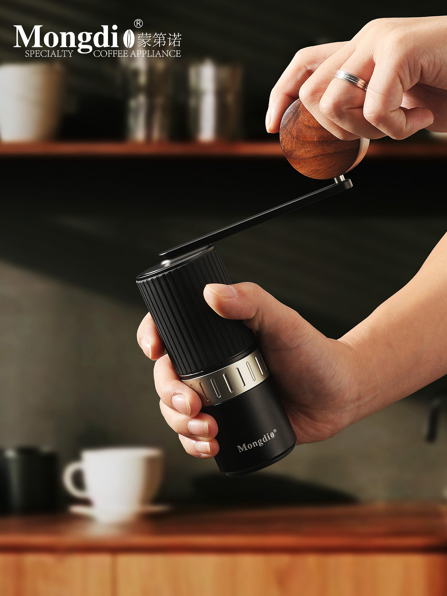 Mongdio Hand-Cranked Coffee Grinder Manual Coffee Machine Coffee Bean Grinder Coffee Mill Coffee Grinding Machine