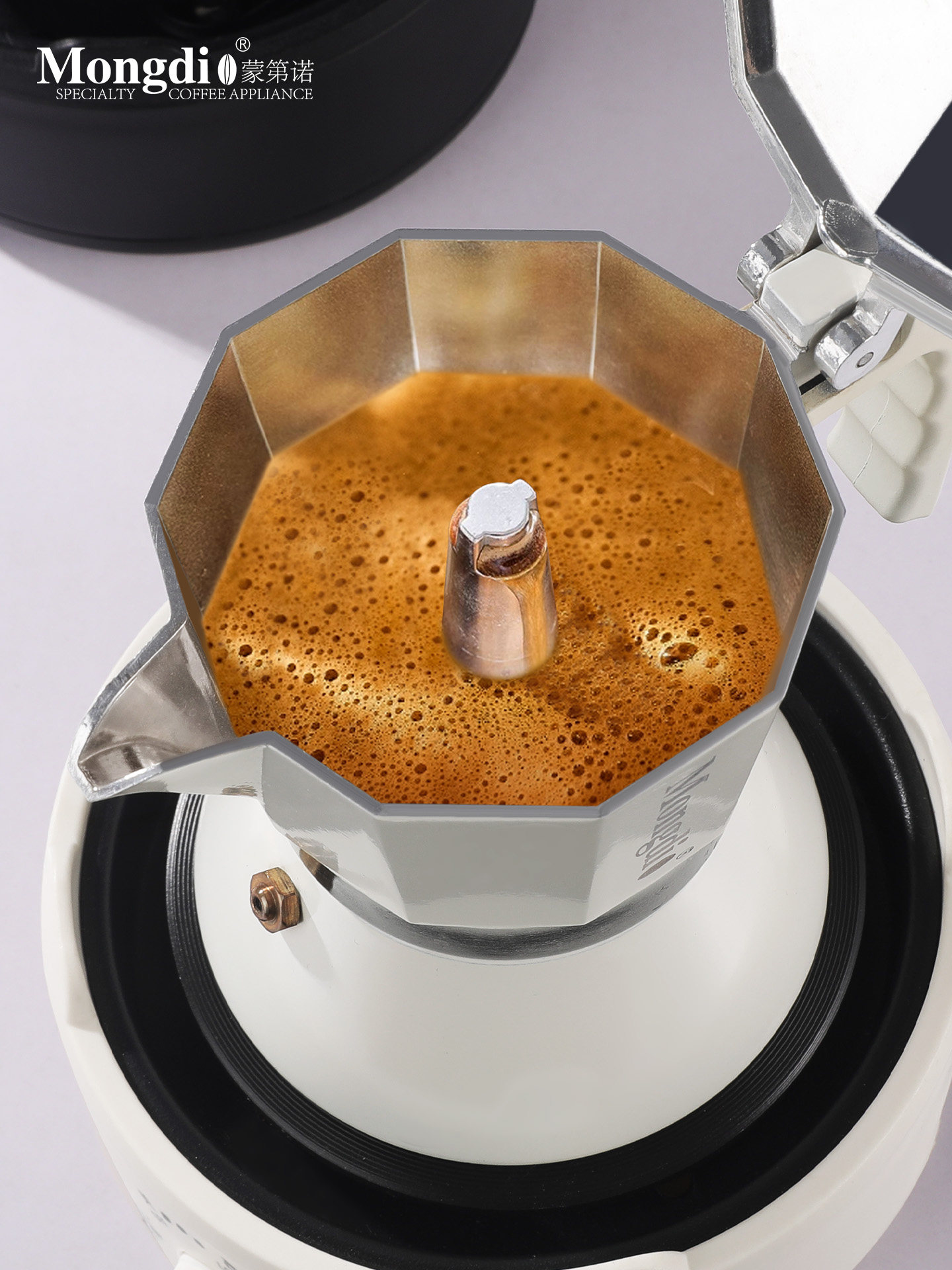 Mongdio Moka Pot Coffee Maker Home-Use Small Espresso Machine Extraction Set Coffee Equipment