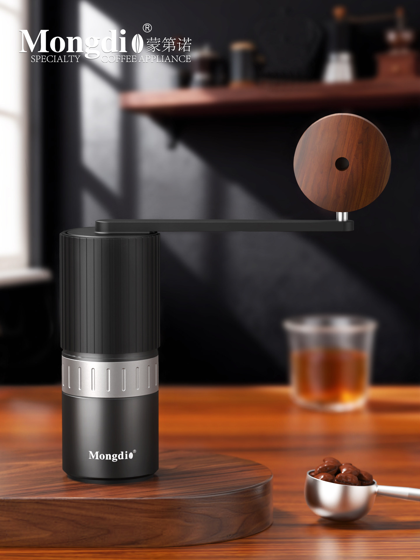 Mongdio Jianbing Pro Hand-Cranked Coffee Grinder Coffee Bean Grinder Manual Coffee Machine Portable Ten-Star Grinder