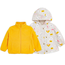 Beibei Yi 2024 Autumn and Winter New Girls Jacket Jacket Three-in-One Polar Fleece Windproof and Warm Windbreaker Trendy