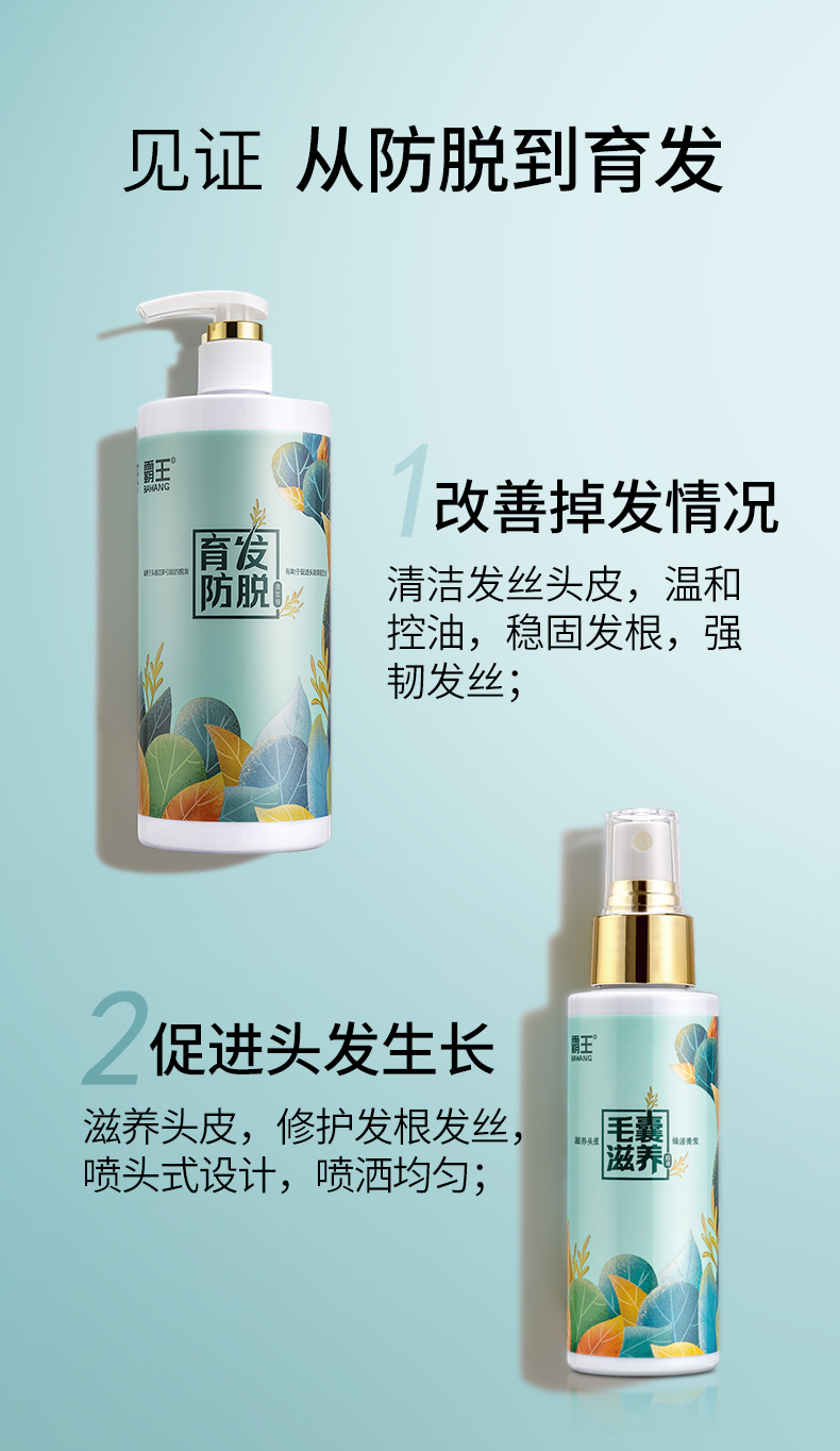 镇店之宝 霸王 生姜防脱洗发水套装 图3