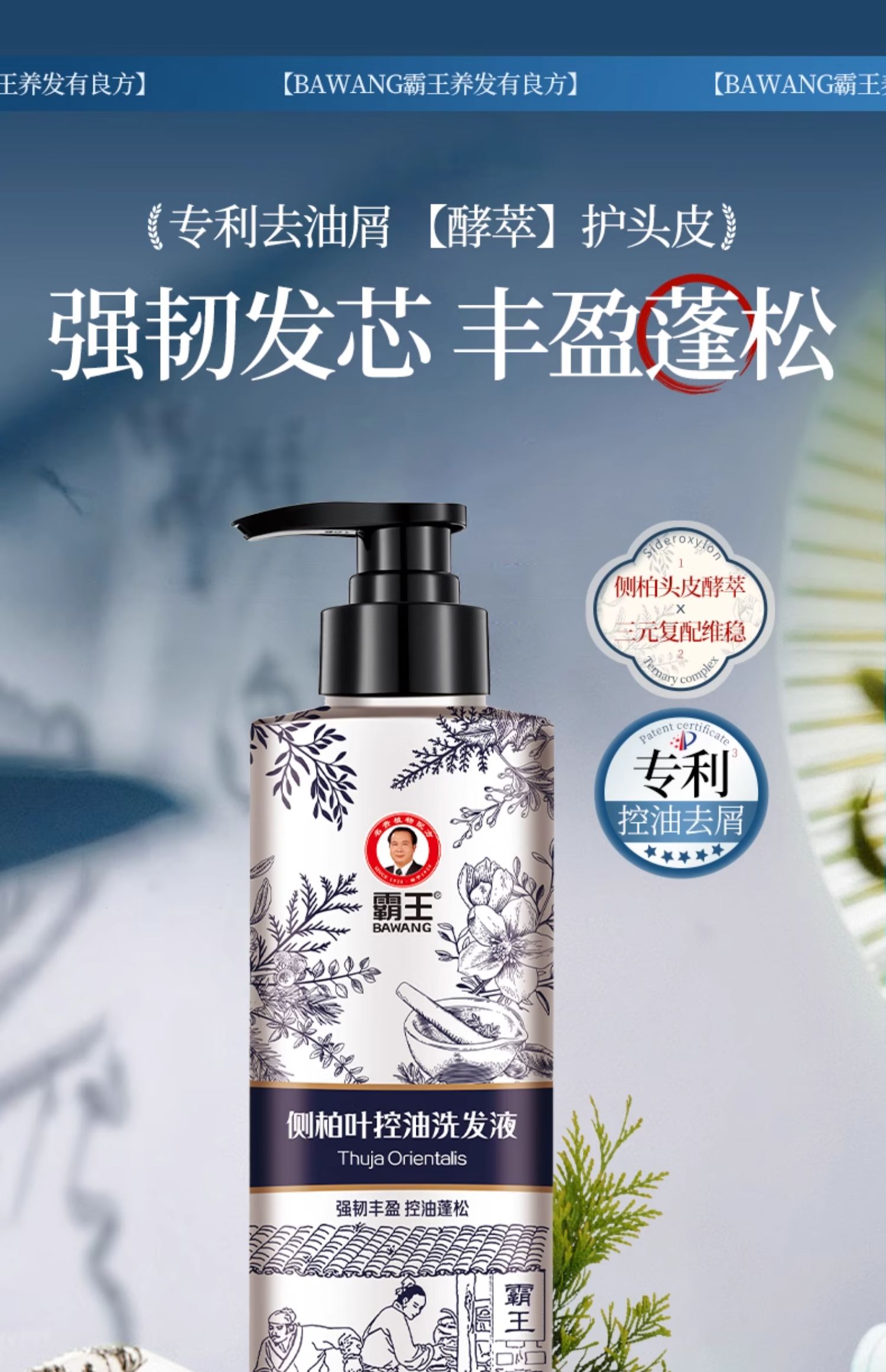 霸王 侧柏叶丰盈控油洗发水 500ml 双重优惠折后￥29包邮