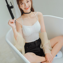 Lace harness lingerie female sensational back vest style with chest cushion bra summer girl hit bottom bra with breast wrap breast wrap