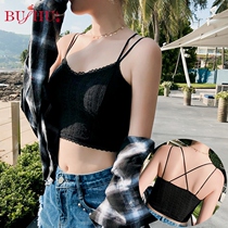 Thin sexy anti-go light beauty back underwear Womens bandeau chest-wrapped vest with chest pad base suspender Free bra
