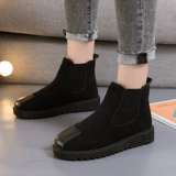 Martens, утепленные зимние удерживающие тепло короткие сапоги на плоской подошве, легко надевать, коллекция 2022