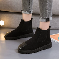 Martens, утепленные зимние удерживающие тепло короткие сапоги на плоской подошве, легко надевать, коллекция 2022