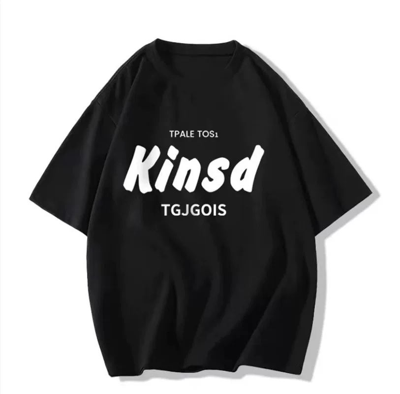 Синяя хлопковая ретро футболка с коротким рукавом, американский стиль, oversize
