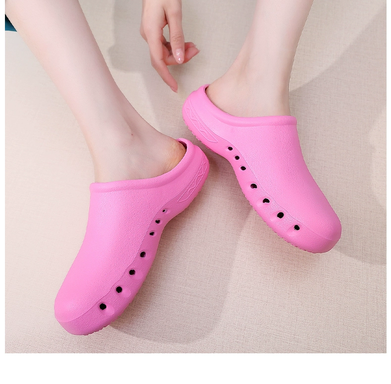 Zuanna operating room slippers for women hospital non-slip toe-toe slippers nurse shoes experimental hole shoes men's doctor surgical shoes