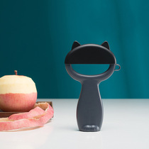 Cartoon cat Nordic black paring knife fruit and vegetable peeler home peeler kitchen gadget