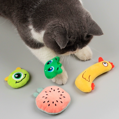 Мятная плюшевая игрушка, мультяшная кукла, избавление от скуки, можно грызть