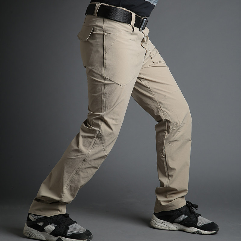 Outdoor consul military fans tactical quick-drying pants men's thin spring and summer sunscreen breathable elastic quick-drying casual trousers