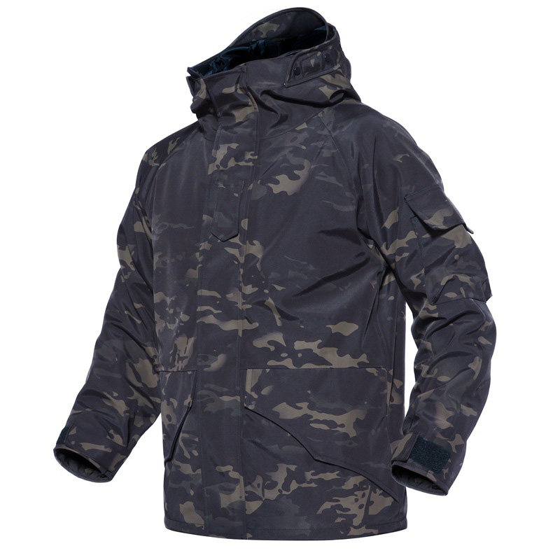 Outdoor ruling official Male section G8 Autumn winter camouflawless Tactical wind clothes ultra-thick three-in-one removable pressure rubber waterproof submachine clothes