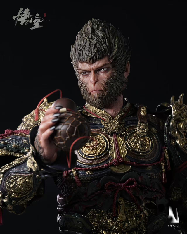 Authentic Inart Black Myth: Wukong 1/6 Sun Wukong Golden Armor Action Figure Model Set