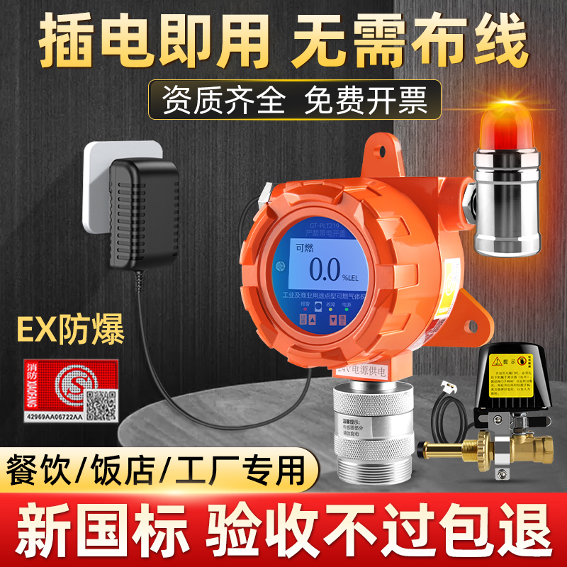 Gas Alarm Commercial Catering Industrial Explosion-Proof Gas Propane Liquefied Gas Natural Gas Paint Concentration Detection