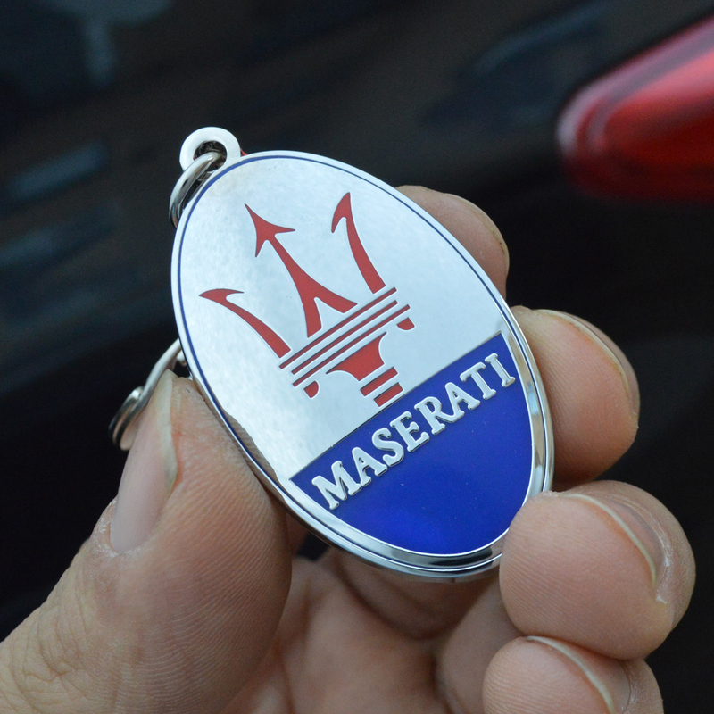 Maserati Car Keychain Pendant Creative Key Chain Ring Personalized Creative Gift Car Logo Key Ring