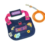 Джинсовая джинсовая джинсовая джинсовая ткань грудь спины кошачья собака Тедди Бишон Шнаузер Универсальный дышащий