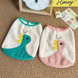 Spring New Pet Dog Dinosaur Vest Clothes Teddy Bichon Schnauzer Small Dog Cat Clothes