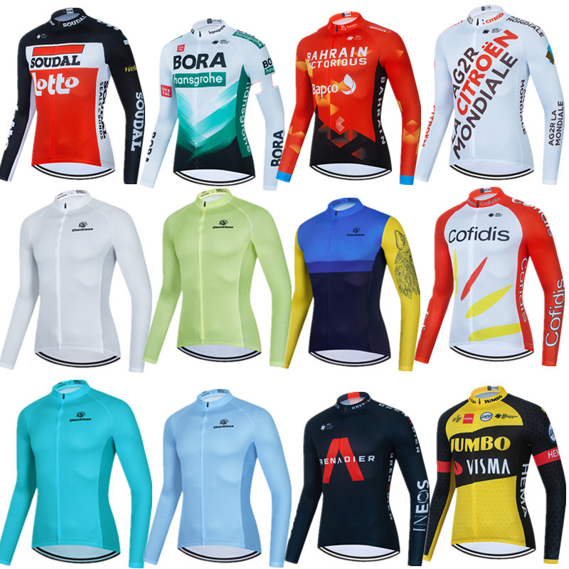 Cycling Clothing Spring and Summer Breathable Quick-Drying Long-Sleeved Men's Cycling Clothing Mountain Road Bike Cycling Clothing Tops Cycling Shirts