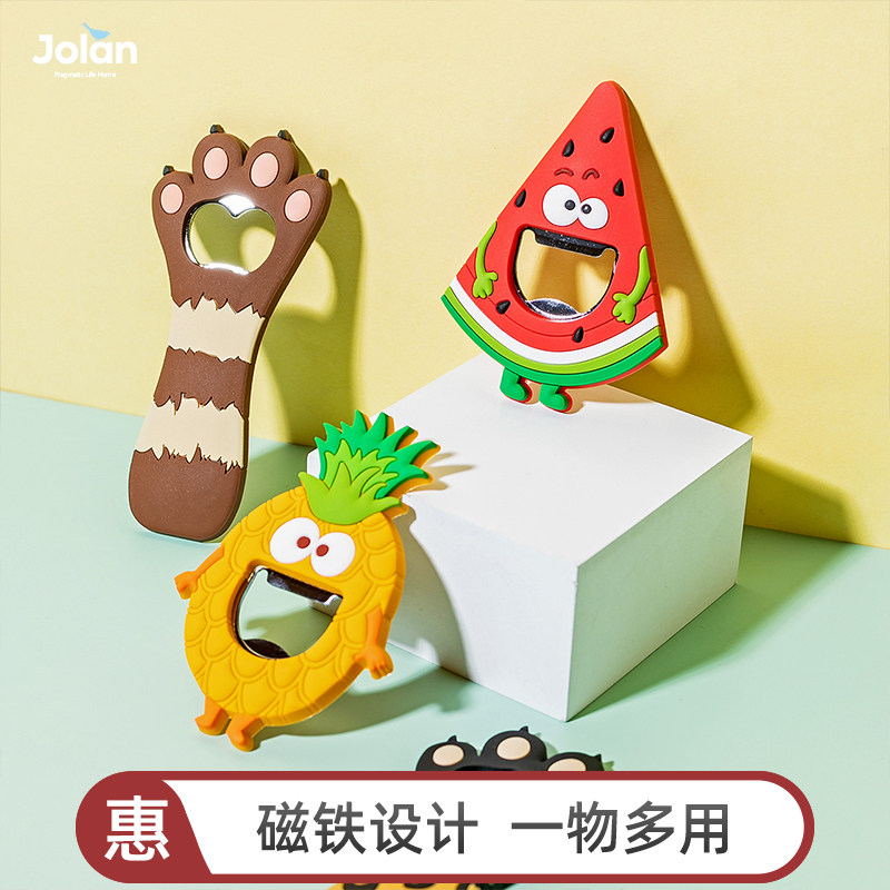 Creative beer bottle opener wine opener household bottle opener bottle opener cap opener cartoon magnetic refrigerator sticker