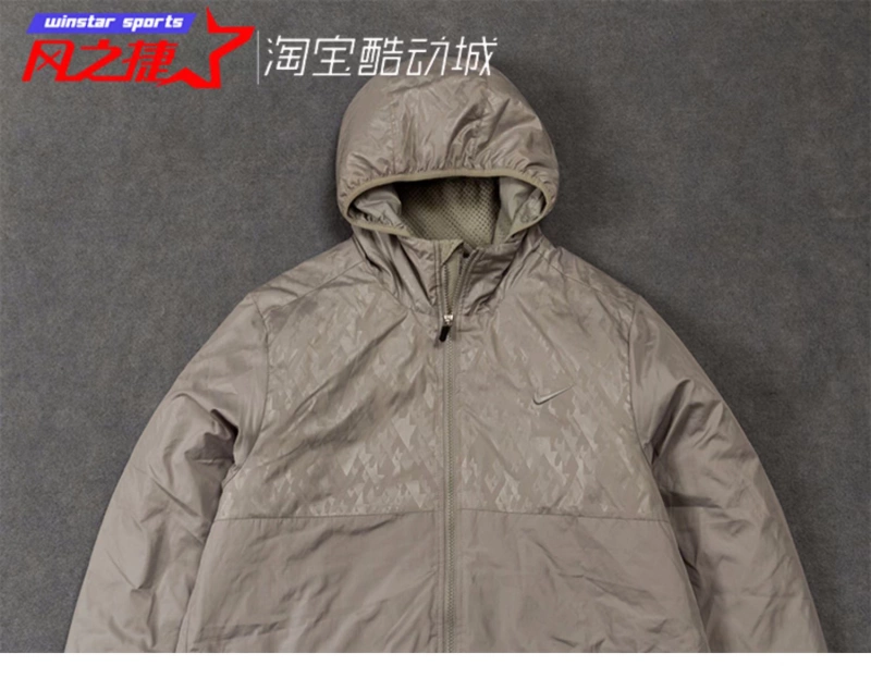 Windy Nike / Nike Thể thao và Giải trí Đào tạo Áo khoác trùm đầu Áo khoác cotton ấm áp 437083-082 - Quần áo độn bông thể thao