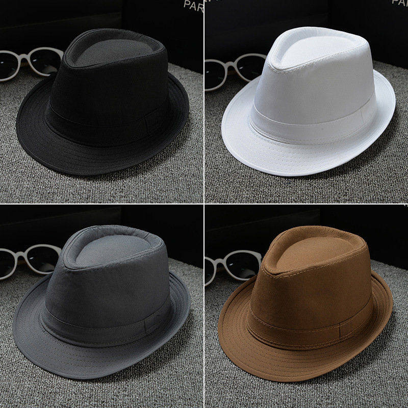 White Top Hat Unisex Spring and Summer Jazz Hat Men's Black Gentleman Hat Fashionable British Top Hat Small Top Hat