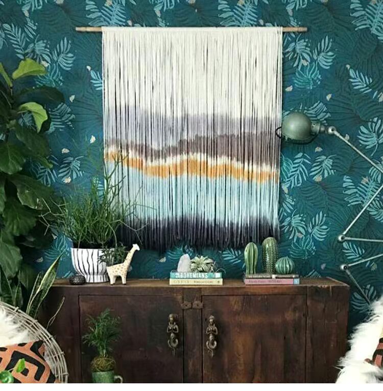 Blue Art Square Hand-nhuộm màu tấm thảm phóng túng trong tấm thảm gió Bắc Âu trang trí B & B Trang chủ bìa mềm thảm trang trí phòng khách