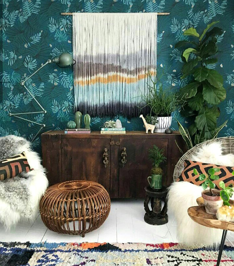 Blue Art Square Hand-nhuộm màu tấm thảm phóng túng trong tấm thảm gió Bắc Âu trang trí B & B Trang chủ bìa mềm thảm trang trí phòng khách