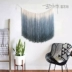 Blue Art Square Bohemian Hand-đan Gradient Nhuộm Tapestry B & B Đặc biệt Tranh Bắc Âu