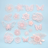 Кружевная розовая юбка, москитная сетка, маленькая наклейка, в цветочек