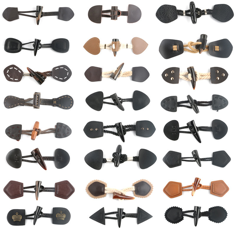 Resin Cortical Bull Horn Buckle Sweater Sweater Coat Decoration Buttons for children clothes Clothing Accessories for Buttoned Family Buttons