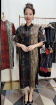 Hangzhou heavy gauze silk dress summer 2021 new size big name mother mulberry silk skirt