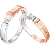 Chow Tai Fook Perfect Love Series Platinum 18K Gold Diamond Ring Womens Ring NA1341