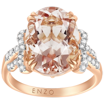 Mothers Day gift week Dafu ENZO classic Caibao 18K gold Morgan stone diamond ring female EZV6512