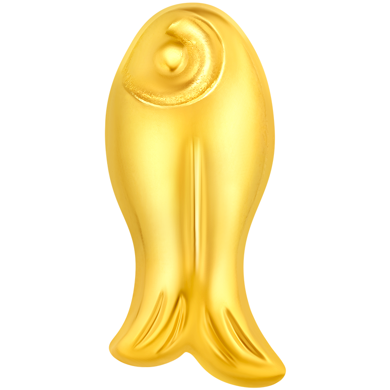 周大福鱼币布币锭子刀币元宝投资金小金豆（约1g）计价多款送女友