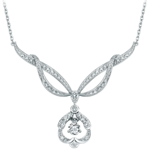 Chow Tai Fook (Diamond Customization) Lily of the Valley Series Fashion Necklace 18k Gold Diamond Necklace DU53151