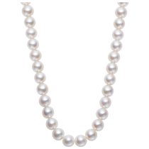 母亲节礼物 周大福时尚简约珍珠项链银素链女T82387