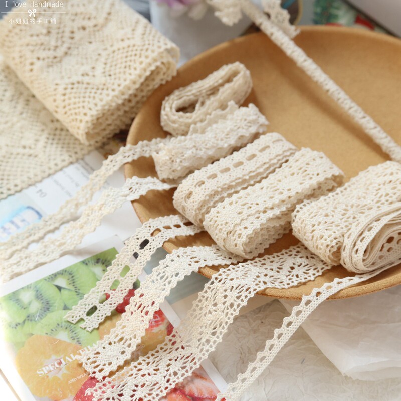 Cotton Lace Trim Accessories Handmade Bow Hairpin Materials Ribbon DIY Clothing Shoes Hats Doll Clothes Decorations