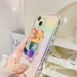 Apple, брендовая мультяшная совместимая трубка, iPhone 13, силиконовый чехол для телефона, iPhone13 Pro, защитная сумка, с медвежатами, iphone, 12promax, градиент, защита при падении