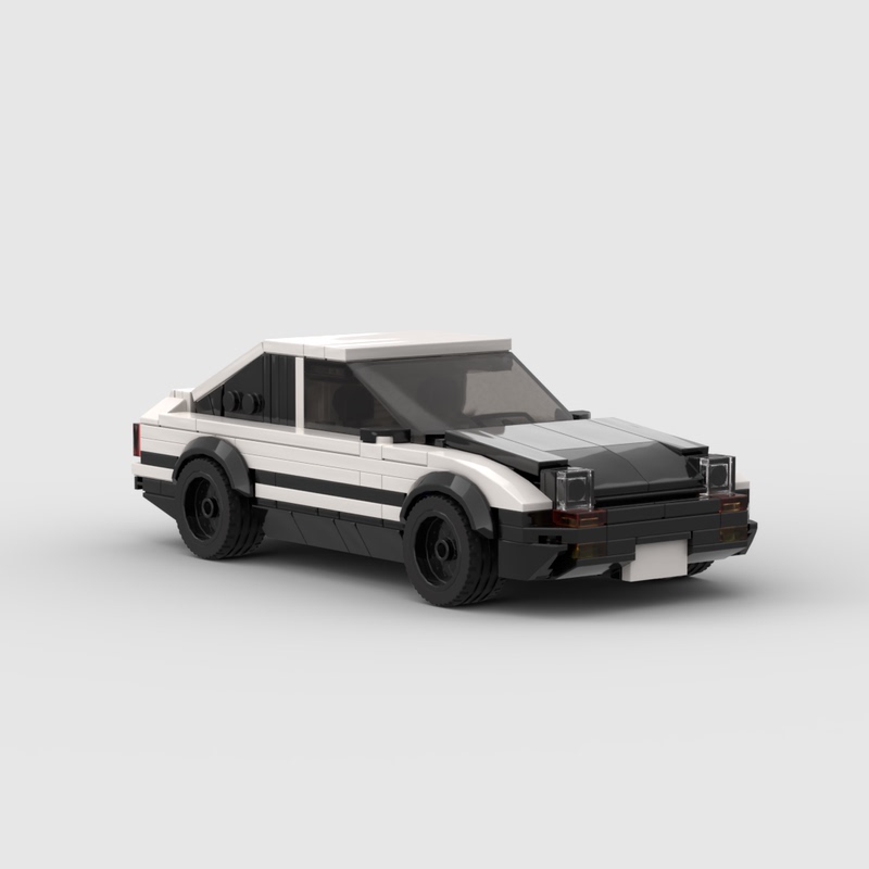 Moc Building Blocks Creative Domestic Assembly Toyota Ae86 Initial D Sports Car Boy Speed Series 8-Grid Car Model