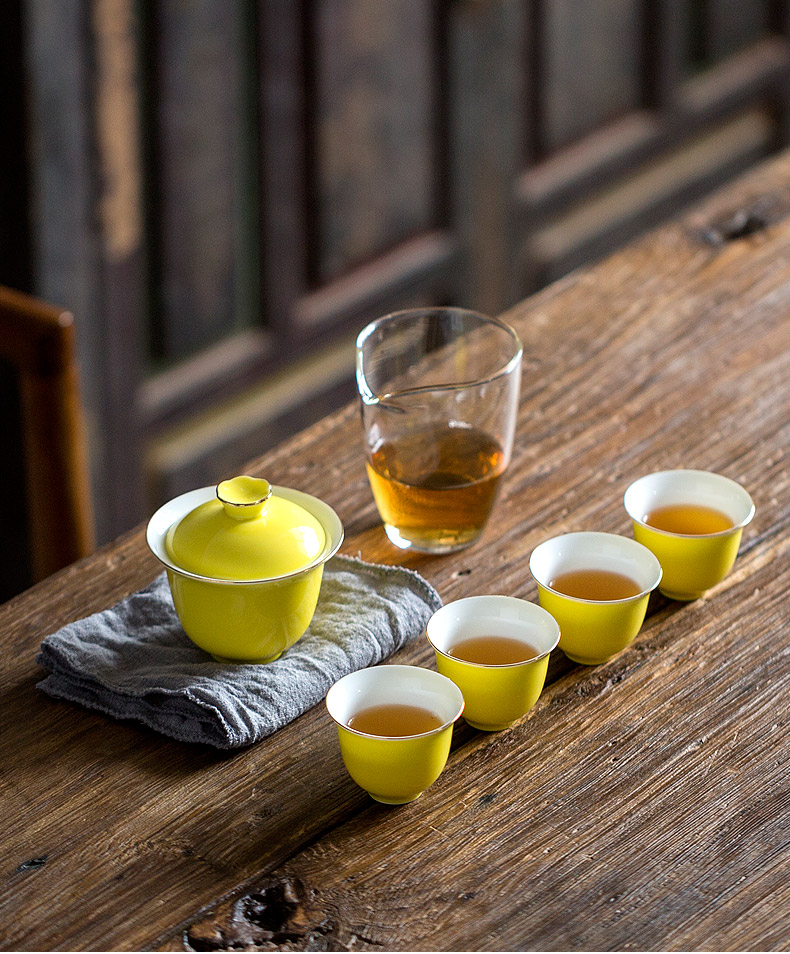 Portable package crack glass ceramic tureen a pot of two cups of kung fu tea set three or four cups of the custom is suing travel