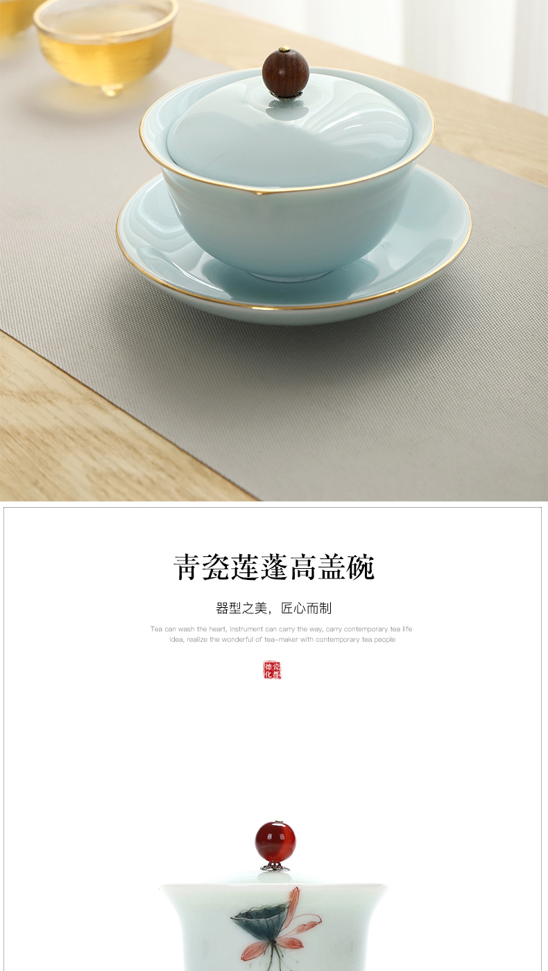 Only three tureen pure manual dehua suet jade white porcelain ceramic tea tureen European - style kung fu tea tea cup