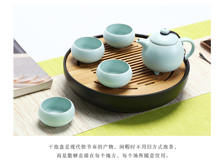 All ceramic tea tray to do big circular water tea sea kung fu tea tray melamine tea sets of office home