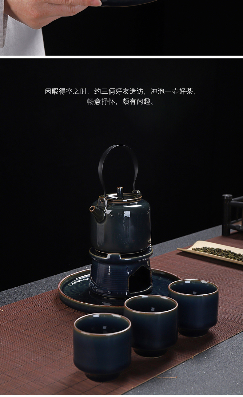 Japanese girder pot based warm tea ware kung fu tea set suit household contracted do make tea disc ceramic teapot