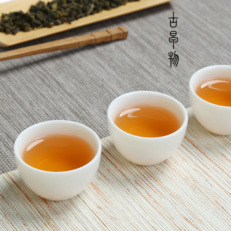 Ancient objects suet jade porcelain sample tea cup dehua manual high white ceramic sniff kung fu master single cup small bowl