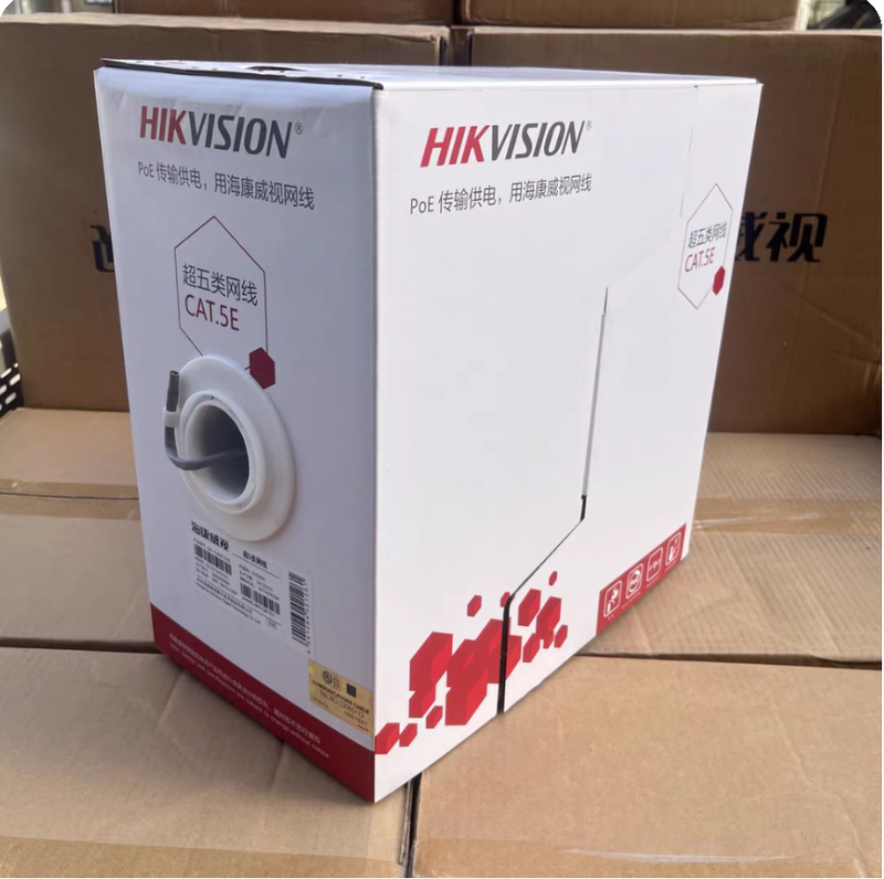 Hikvision Category 5E and Category 6 Indoor and Outdoor Network Cable for Surveillance Networks, Dedicated Ds-1Ln5E-S/E 305m