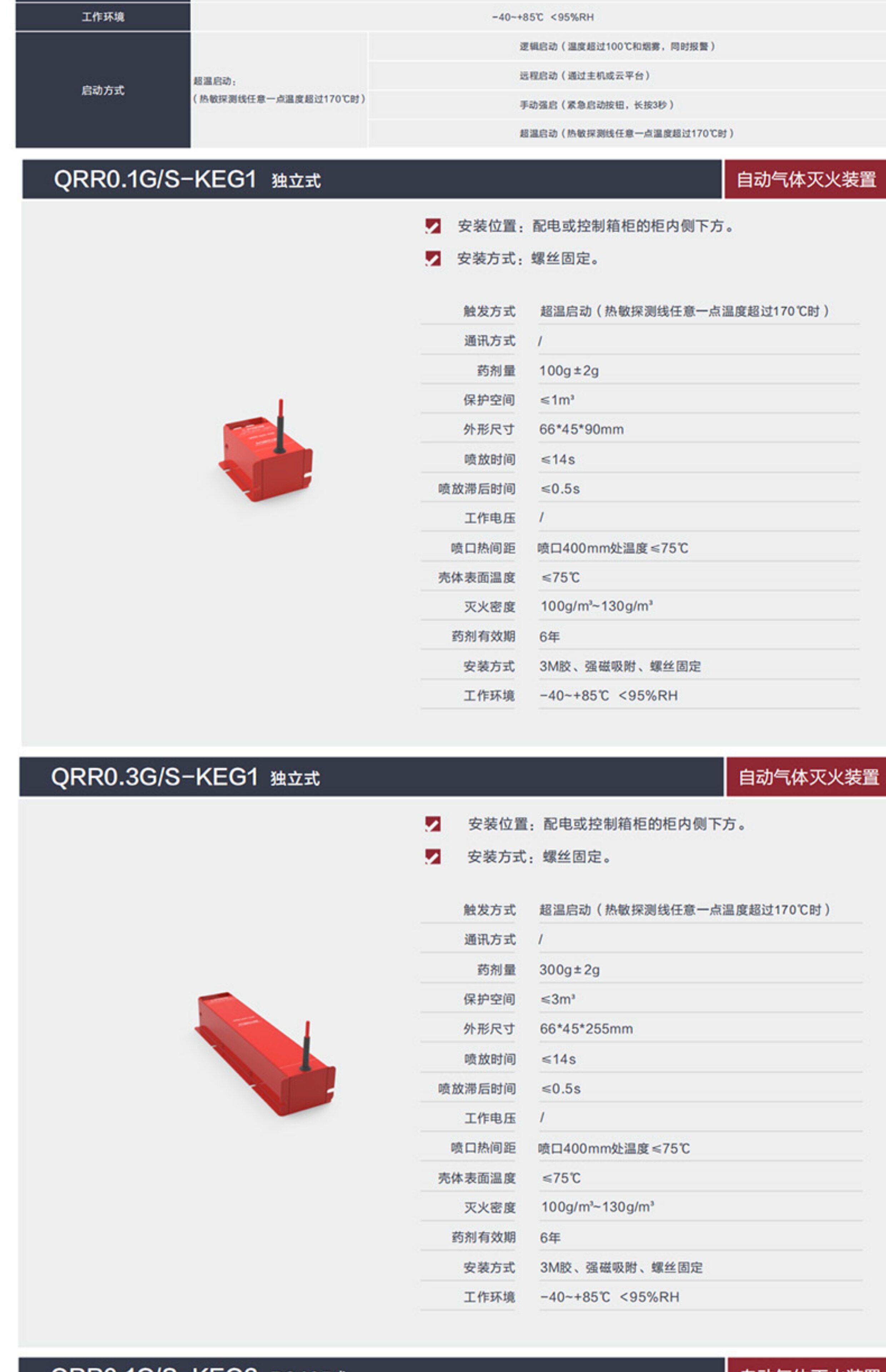 Газовый огнетушитель 机房配电柜智能无线气体自动灭火装置qrr磁吸热气溶胶灭火装置485